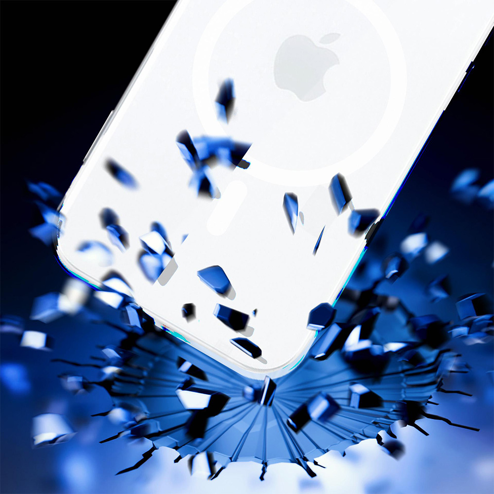 Etui 3mk Clear MagCase do MagSafe, do iPhone 16 Plus, przezroczysto-białe